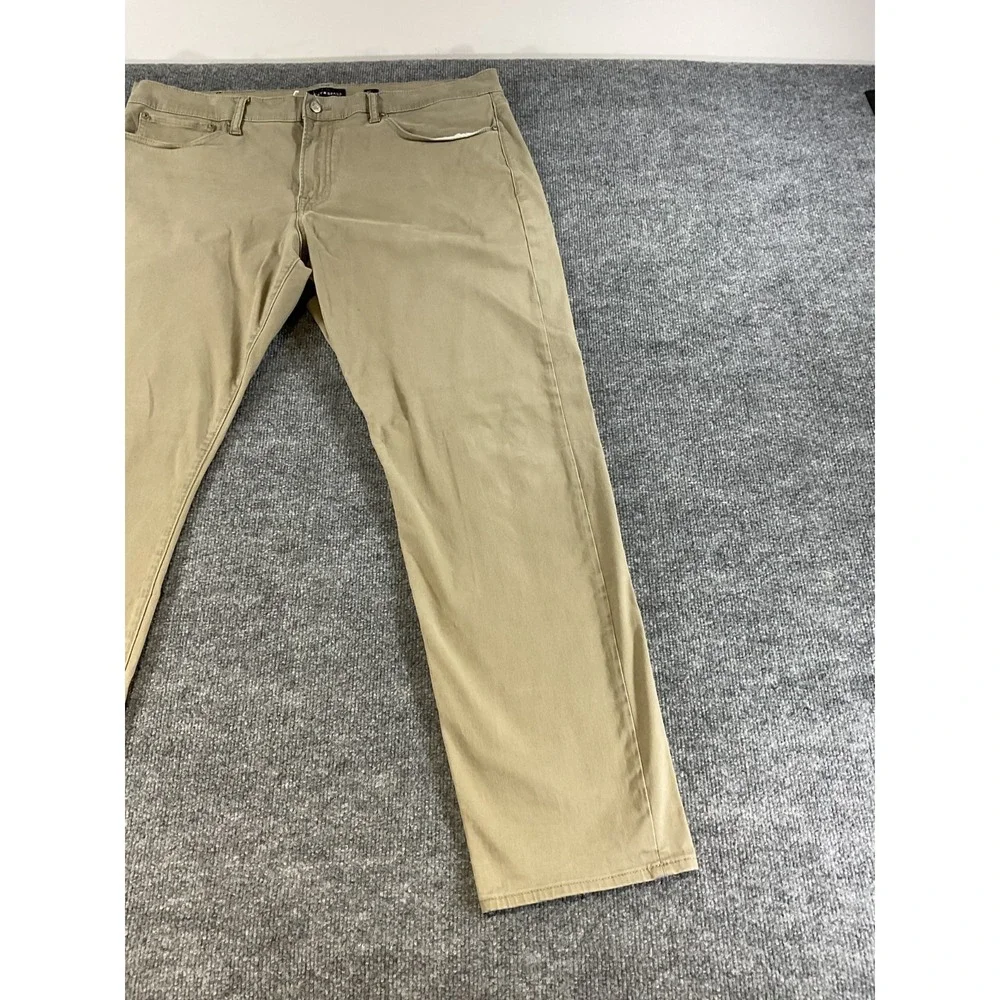 Lucky Brand 121 Slim Pants 40x32 Khaki Beige Stretch Chinos Men's Slim Fit Casua